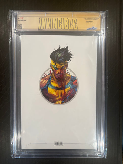 Graded Invincible #1 "Mark" Battle Damage Italian Cover with Artist Signature