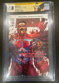 Graded Invincible #1 "Omni Man" Battle Damaged Italian Cover with artist signature